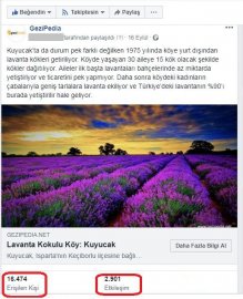 Sosyal medya paylaşımları