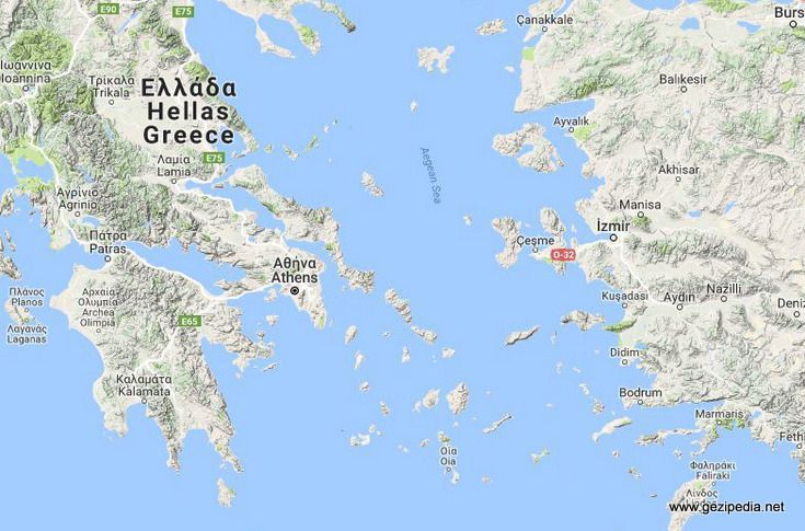ege denizi haritası